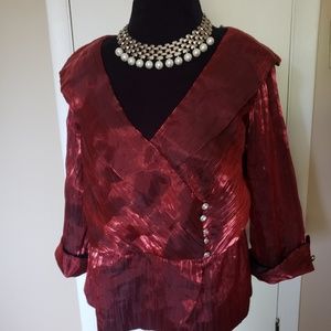 Evening Top Burgandy